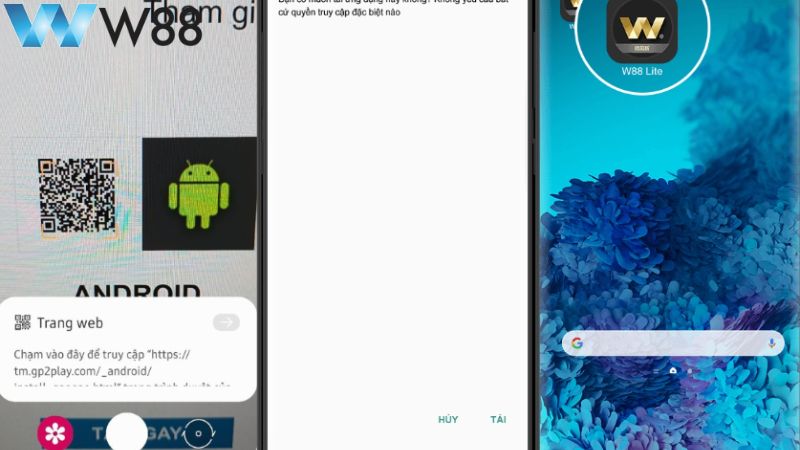 Tải app W88 trên hệ điều hành Android
