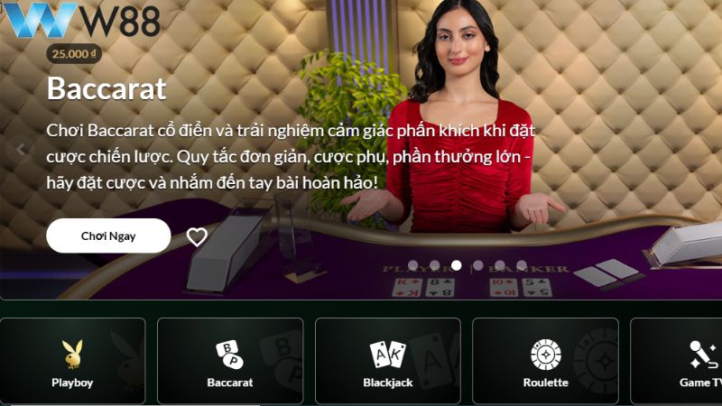 Các trò chơi tại sảnh casino Microgaming tại W88